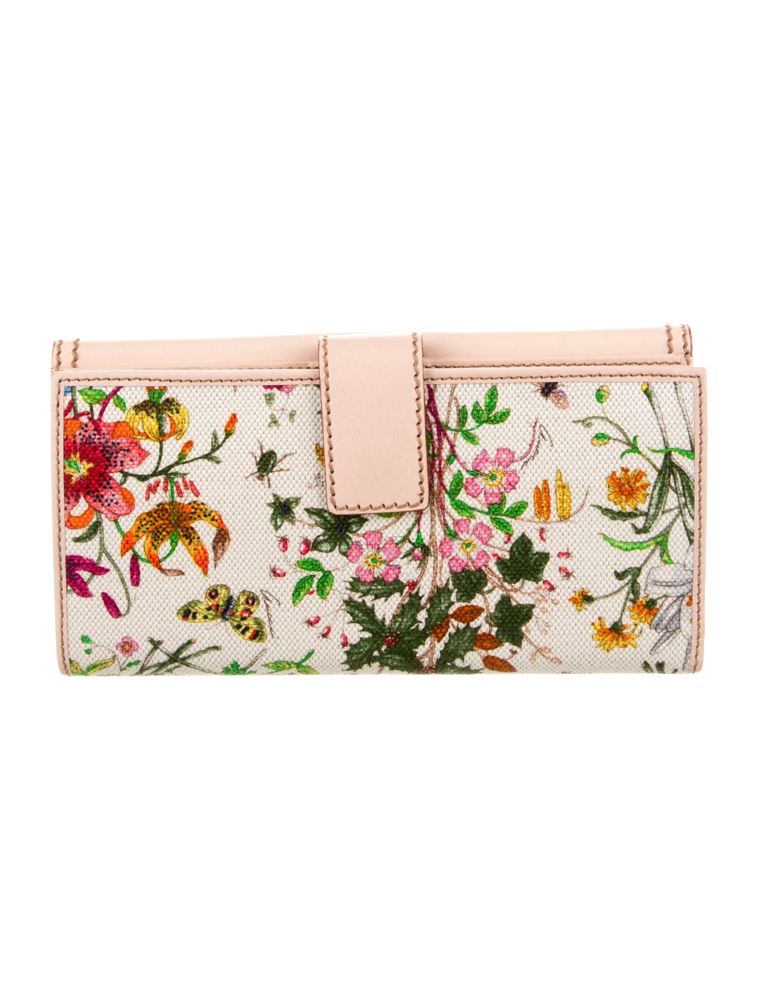 Gucci Flora Print Canvas Wallet